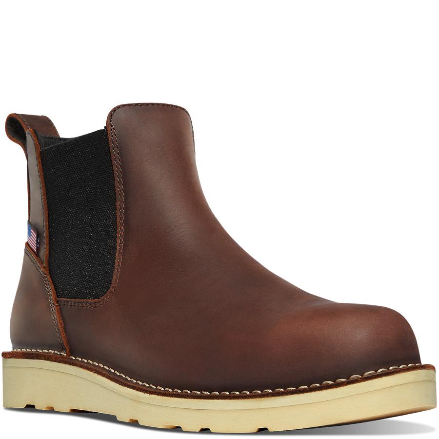 Botas Danner Bull Run Chelsea Hombre Marrom | MX1187ZG