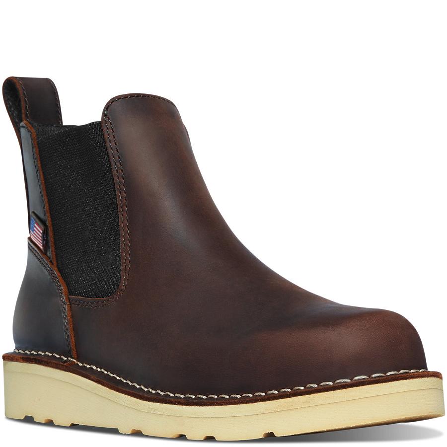 Botas Danner Bull Run Chelsea Mujer Cafes | MX1595SO