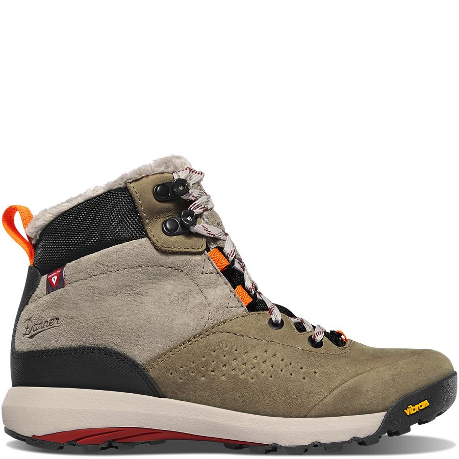 Botas Montaña Danner Inquire Mid Insulated Mujer Rojos Verde Oliva | MX1635MA