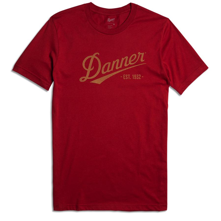 Ropa Danner Distressed Logo SS Tee Hombre Rojos | MX1036NB