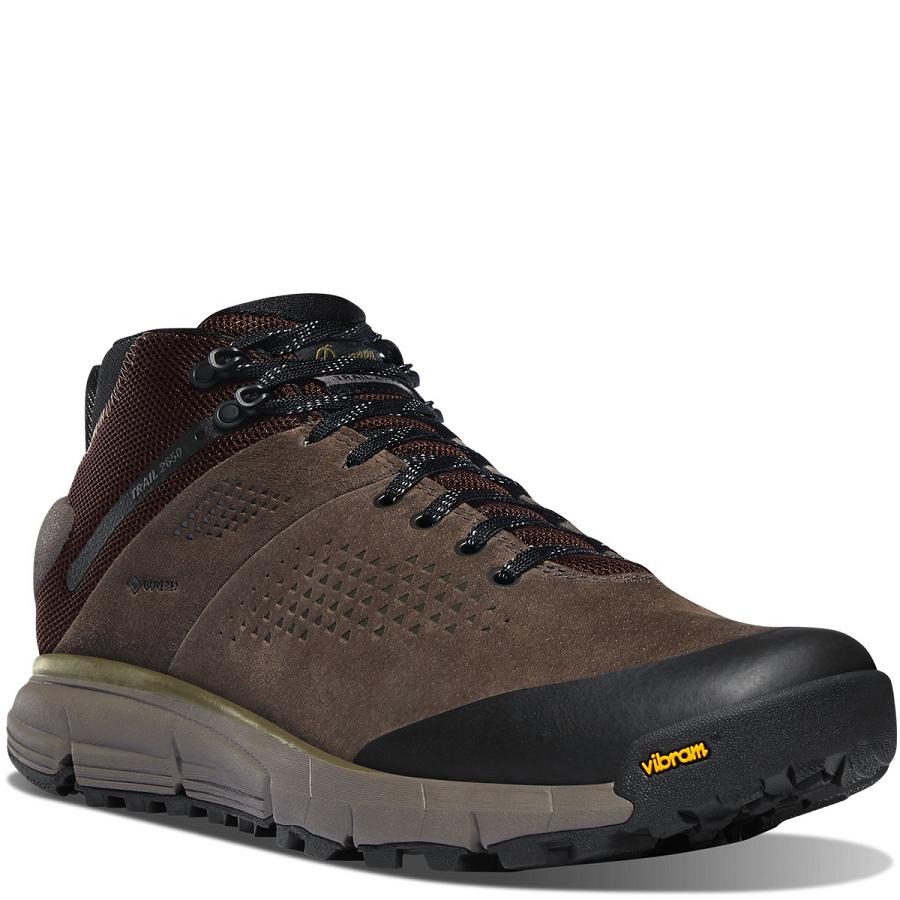 Tenis Senderismo Danner Trail 2650 GTX Mid Hombre Marrom Verdes | MX1287HK