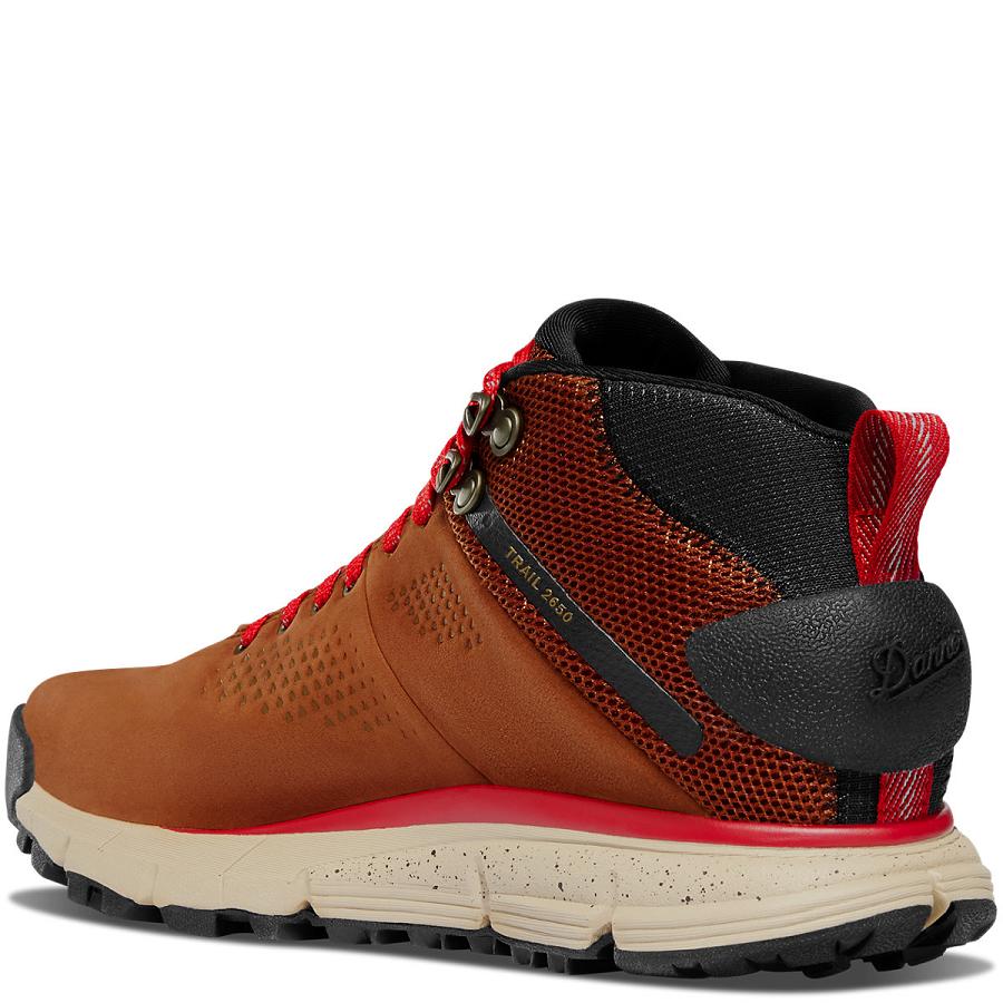 Tenis Senderismo Danner Trail 2650 Mid GTX Mujer Marrom Rojos | MX1658VD